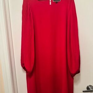 Elegant Long Sleeve Red Dress